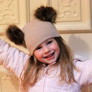 Cute Fur Ball Winter Hats